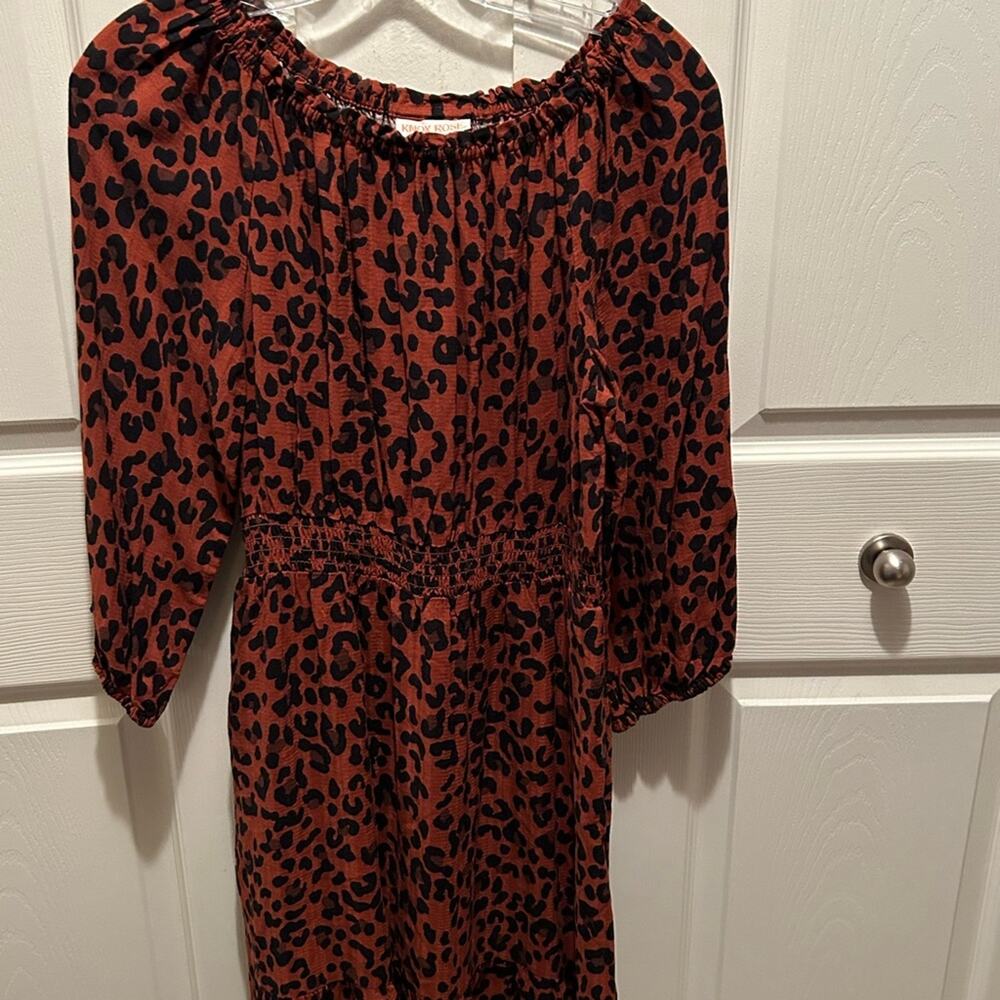 Size XS Women’s Long Sleeve Leopard Dress - Knox Rose